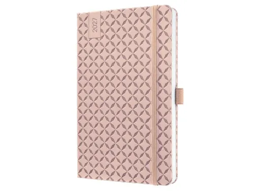 Weekagenda Flair A5 2027 (NL/FR/EN/DU) Pearl Rose Hardcover