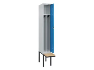 locker met bank,voor scheiding van kleding,HxBxD 2120x300x815mm,1vak - 1
