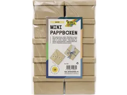 Doos karton Folia mini 7,5x7,5x4,5cm 10 stuks kraft