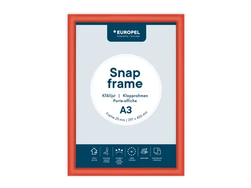 Kliklijst Europel A3 25mm rood