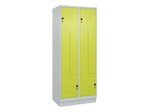 Z-garderobekast,HxBxD 1950x800x500mm,vak B 200/400mm,draaigrendel