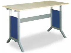 montagetafel,HxBxD 735-1100x1500x750mm,blad multiplex,RAL7035/RAL5013