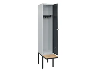 locker met bank,HxBxD 2120x400x815mm,1vak,vak B 400mm,draaigrendel - 2
