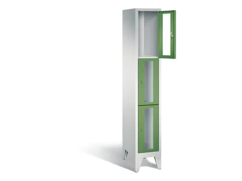 lockerkast 1850x320x500mm 1x3 vakken Cilinderslot Poten, RAL6011