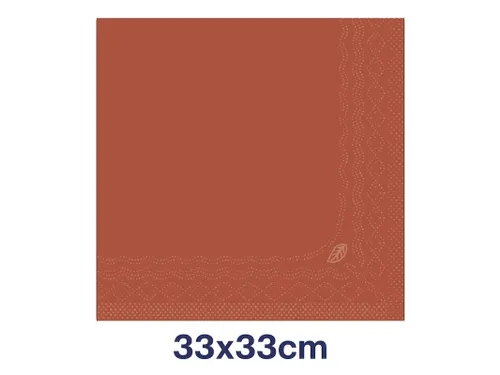 Tork 477216 Lunch Servet 2-laags 1/4 Vouw Terracotta 33x33cm