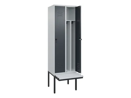 locker voor scheiding van kleding,HxBxD 2120x600x815mm,2vak