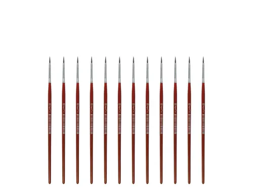 Penseel Kangaro Serie 120 rond Nr. 2/0 geitenhaar doos 12 stuks
