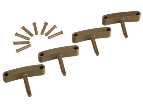 Hygiene 1016-66 Aanvulset haken bruin full colour 4 haken/8 pinnen