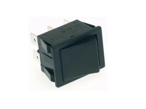 Vermogen Rockerschakelaar 10A-250V Dpdt On-On - Zwarte Afdekkap