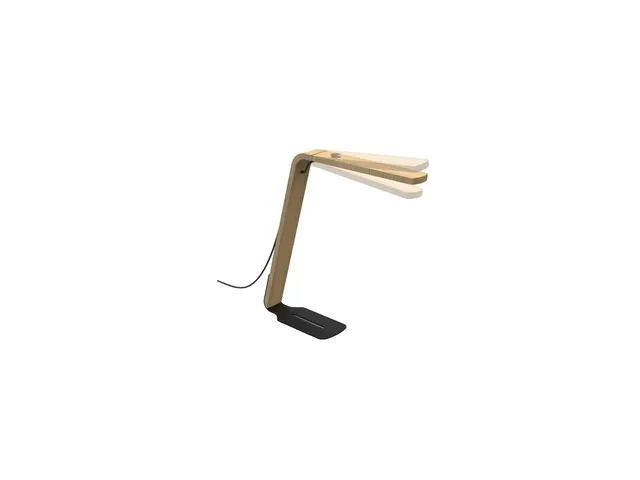 LEDAÏKA bureaulamp modern design hout en zwart metaal