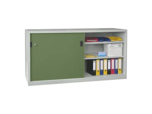 schuifdeurkast,HxBxD 1000x2000x600mm,RAL7035,front RAL6011