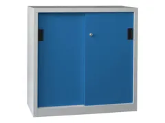 schuifdeurkast,HxBxD 1000x1000x600mm,RAL7035,front RAL5012