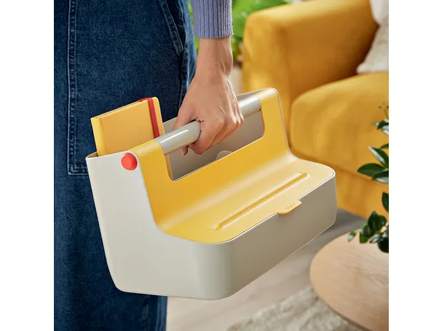 Opbergbox Leitz Cosy draagbaar kunststof geel 214x196x367mm
