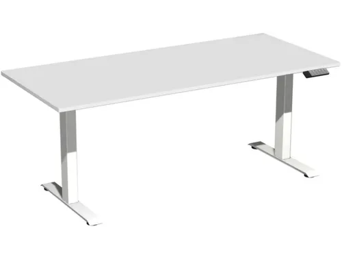 Elektrisch ihv bureau,HxBxD 730-1230x1800x800mm,blad lichtgrijs
