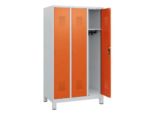 schoollocker,HxBxD 1630x900x500mm,3vak,vak B 300mm,cil.-slot,voeten
