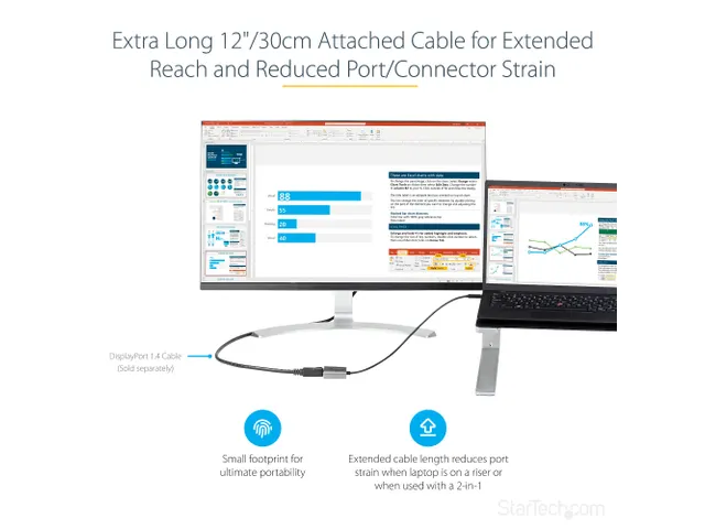 USB C naar DisplayPort Adapter - 8K/4K 60Hz USB-C naar DisplayPort 1.4