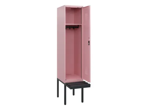locker met bank,HxBxD 1950x400x815mm,1vak,vak B 400mm,cilinderslot