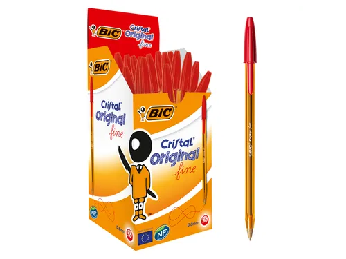 Balpen Bic Cristal fijn rood