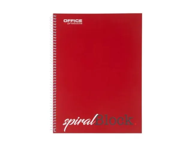 spiraalschrift A4 80 blad gelijnd rood