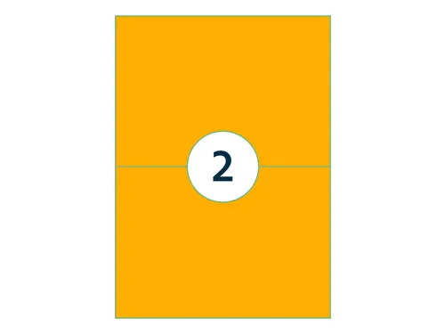 Etiket Rillprint 210x148mm fluororanje 200 etiketten
