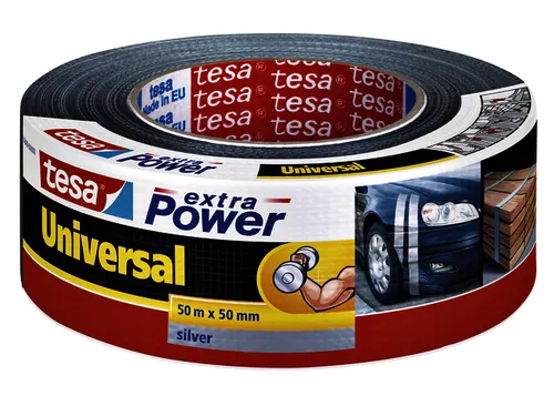 Plakband Tesa 50mmx50m extra Power grijs