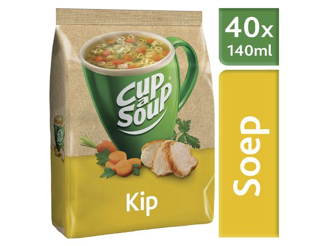 Cup-A-Soup Tbv Automaat Kip Zak Met 40 Porties | SoepOpHetWerk.nl