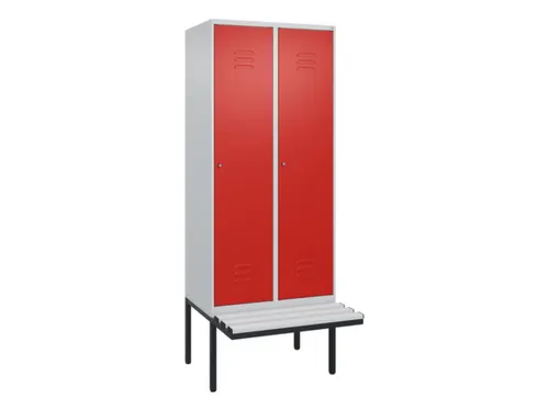 locker met bank,HxBxD 2120x800x815mm,2vak,vak B 400mm,cil.-slot
