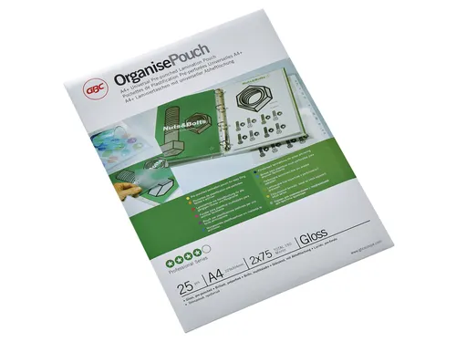Lamineerhoes Gbc Organize A4 75 Micron 4-gaats glanzend