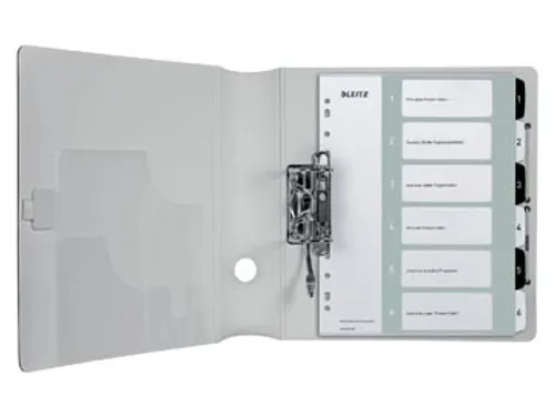 WOW printbare index, 6 tabs, zwart-wit