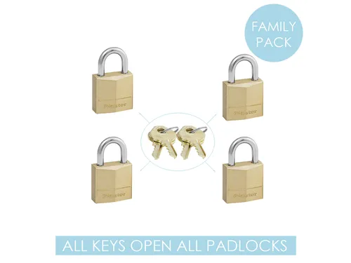 Hangslot MasterLock 4 gelijksluitend messing 20mm