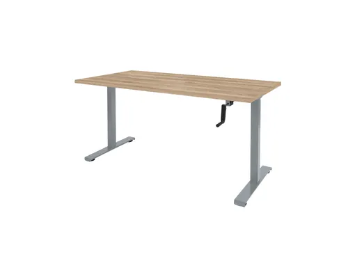 Dextro Slinger Bureau Zit-sta T-poot 140x80 honey castello 25mm Alu