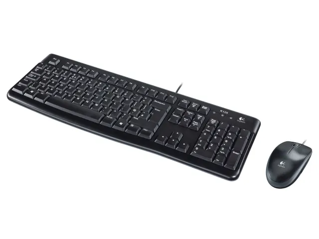 Logitech QWERTY Toetsenbord + Muis Zwart