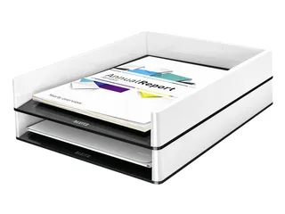 Brievenbak Leitz WOW A4 wit/zwart - 3