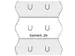 Prijsetiket 12x26mm Sato Samark afneembaar wit
