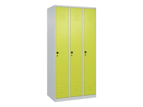 locker,HxBxD 1850x900x500mm,3vak,vak B 300mm,draaigrendel