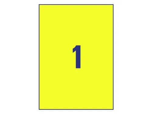 Avery Zweckform Ultra sterk etiket L6111-20 210x297mm Geel 20 stuks