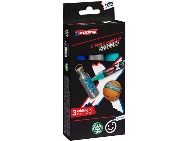 Edding 6900 X multi marker set ocean color 3 stuks