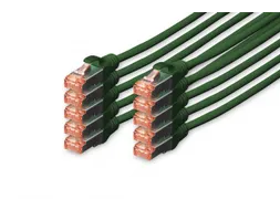 CAT 6 S-FTP patchkabel Cu LSZH AWG 27/7 Lengte 2m 10 stuks Groen