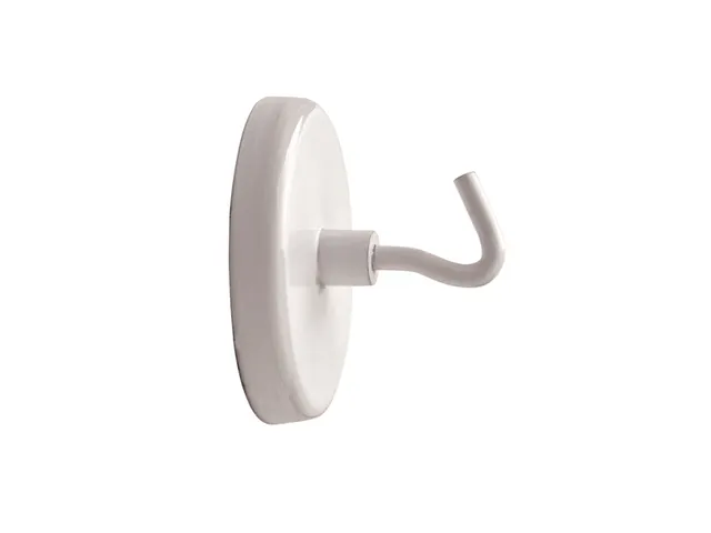 Magneet met haak MAUL 47mm trekkracht 12kg wit 5 stuks