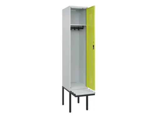 locker met bank,HxBxD 2120x400x815mm,1vak,vak B 400mm,cilinderslot