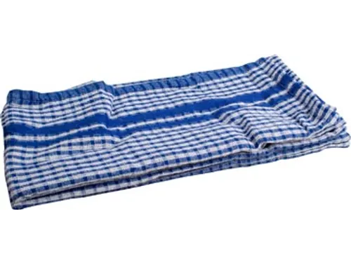 Handdoek 50x70 cm gewafeld blauw, pak van 3 stuks