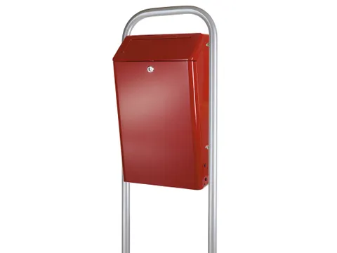 Buitenafvalbak met klep 50 Liter Rood