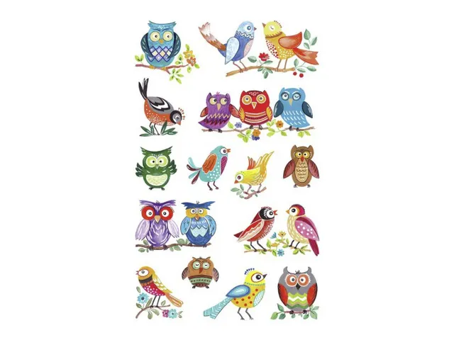 Papieretiket Z-design Vogels pakje à 2 vel