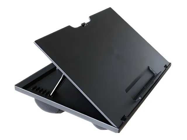 Support ergonomique pour ordinateur portable avec coussin Noir