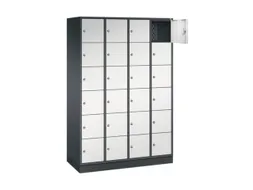 lockerkast,RAL 7021/RAL 7035,HxBxD 1950x1220x500mm,4x6vakken,cil.-slot