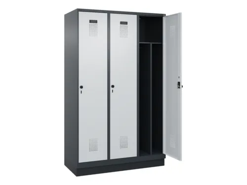 locker voor scheiding van kleding,HxBxD 1950x1200x500mm,3vak