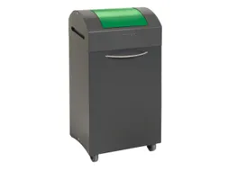 Afvalbak 60 Liter 790x380x320mm Plaatstaal 2 Wielen Klep Groen