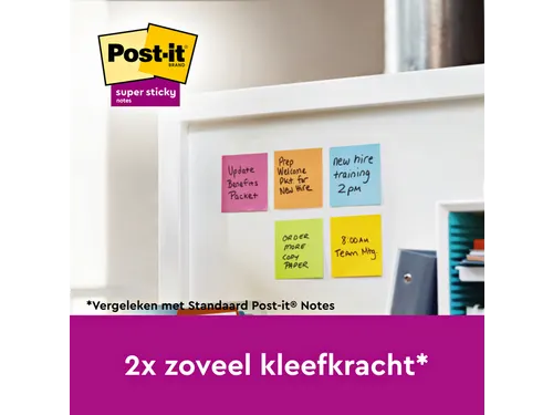 Memoblok 3M Post-it 654 Super Sticky 76X76mm OAS