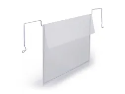 Hoes met ophangbeugel met flap A5 liggend formaat PP Transparant