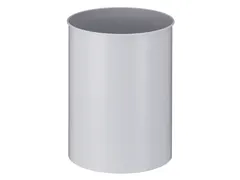 Ronde Papierbak metaal 15 liter Grijs
